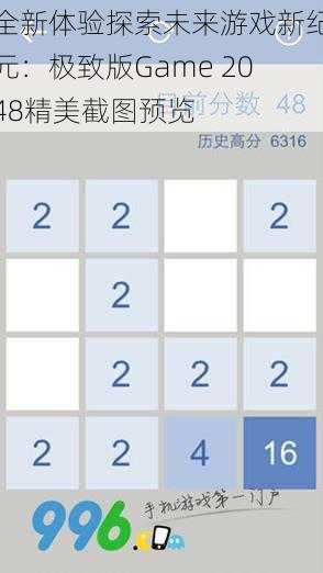 全新体验探索未来游戏新纪元：极致版Game 2048精美截图预览