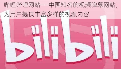 哔哩哔哩网站——中国知名的视频弹幕网站，为用户提供丰富多样的视频内容